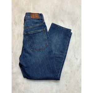 Madewell The Perfect Vintage Crop Jean Womens 24 Medium Wash Button Fly Denim